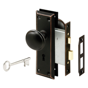 Prime-Line Steel, Classic Bronze, Interior Door Lock Lock-Set E 2495